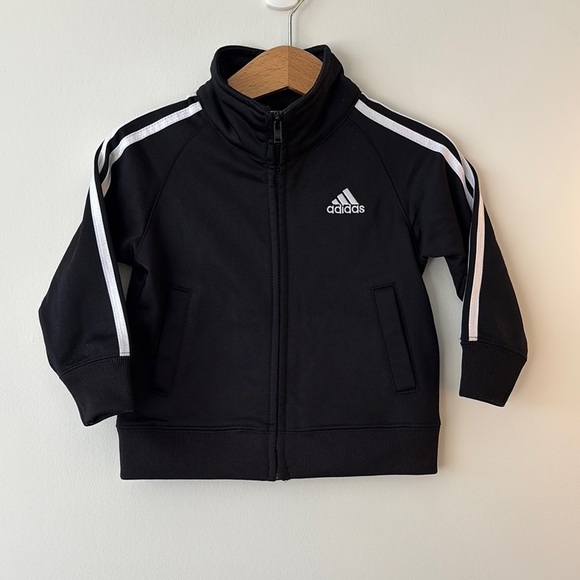 adidas Other - Adidas Black and White Full-Zip Hoodie